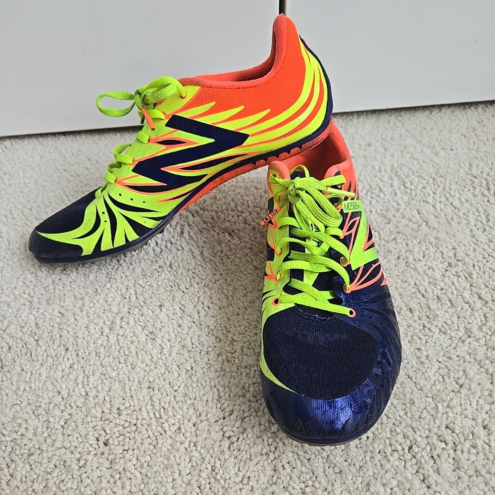 New Balance Neon Green and Navy Track Shoes